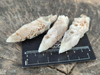 Natural Drusy Quartz Coated Spearhead Calcite Specimens x 20 From Albert's Mountain, Lesotho
