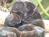 Polished Septerye Sauvage "Dragons Egg" Geode x 1 From Mahajanga, Madagascar