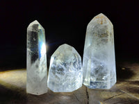 Polished Clear Quartz Crystals x 6 From Akansobe Madagascar