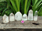 Polished Clear Quartz Crystals x 6 From Akansobe Madagascar
