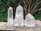Polished Clear Quartz Crystals x 6 From Akansobe Madagascar