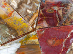 Hand Made Red Podocarpus Petrified Wood Conglomerate Plaques x 3 From Mahajanga, Madagascar - Toprock Gemstones and Minerals 