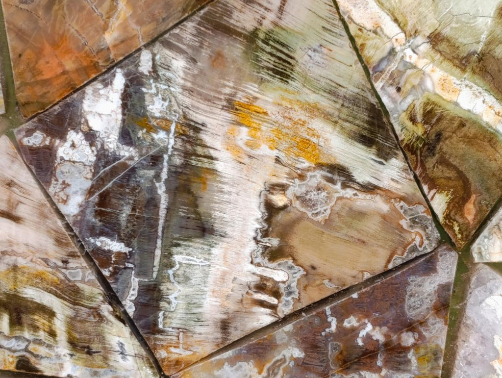 Hand Made Red Podocarpus Petrified Wood Conglomerate Plaques x 3 From Mahajanga, Madagascar - Toprock Gemstones and Minerals 