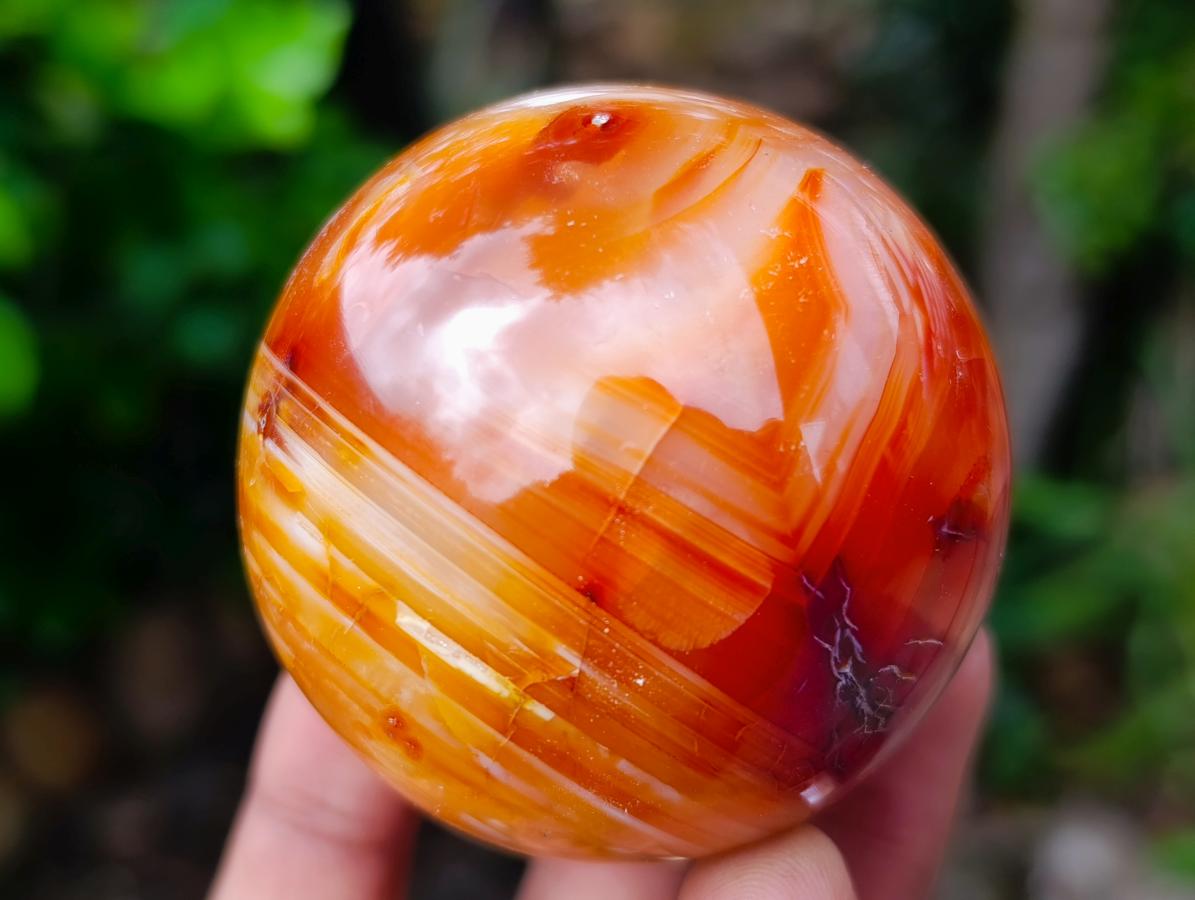 Polished Carnelian Agate Gemstone Spheres x 6 From Madagascar