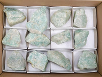 Natural Cobbed Aquamarine Specimens x 12 From Northern Cape, South Africa