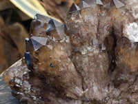 Natural Smokey Citrine Quartz Cluster with Phantoms x 1 From Luena, Congo