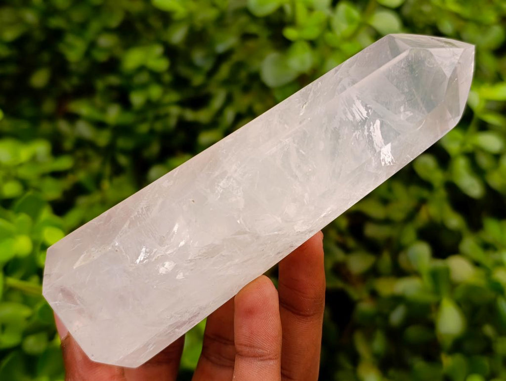 Polished Girasol Pearl Quartz Crystals x 6 From Ambatondrazaka, Madagascar