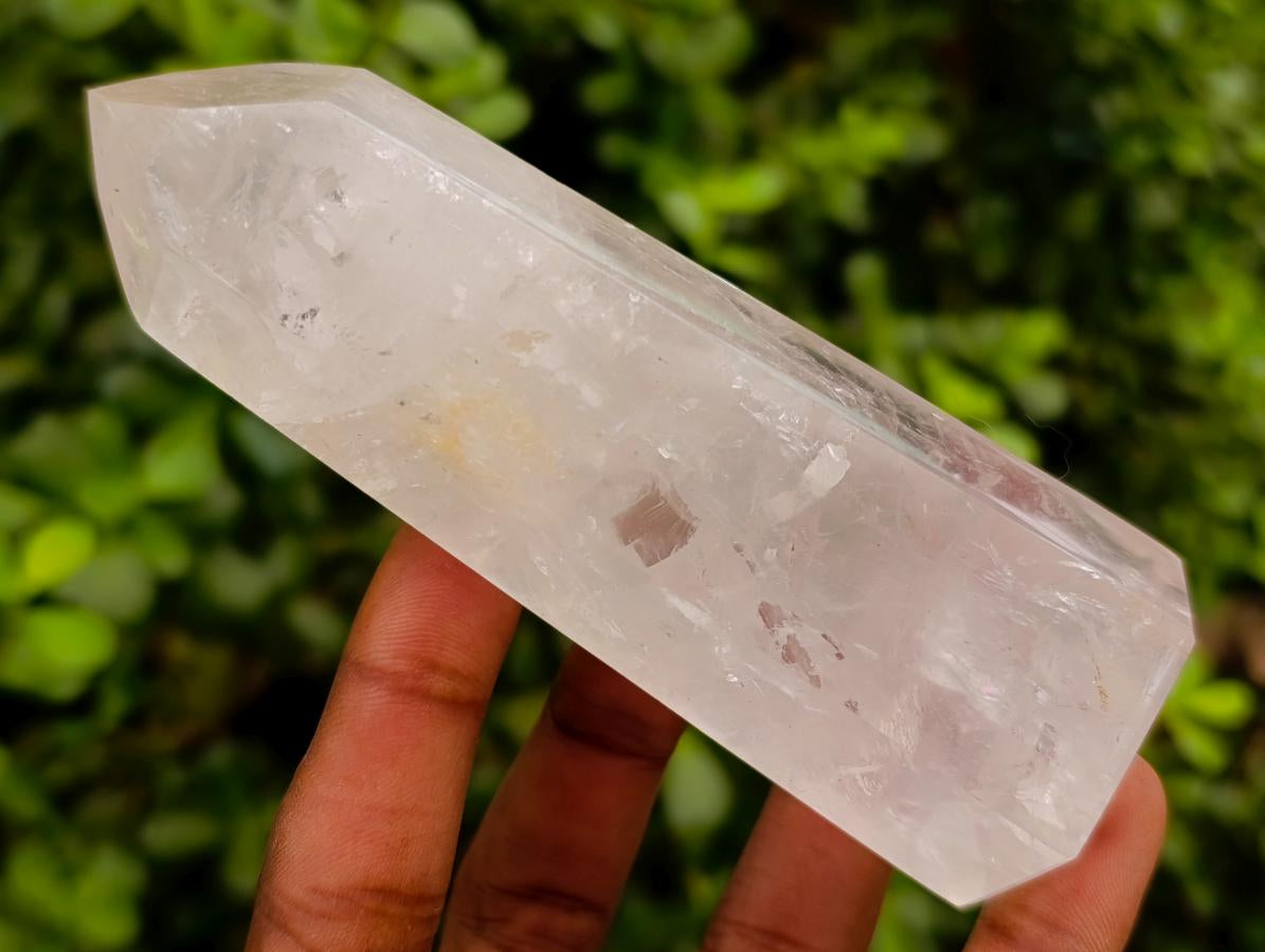 Polished Girasol Pearl Quartz Crystals x 6 From Ambatondrazaka, Madagascar