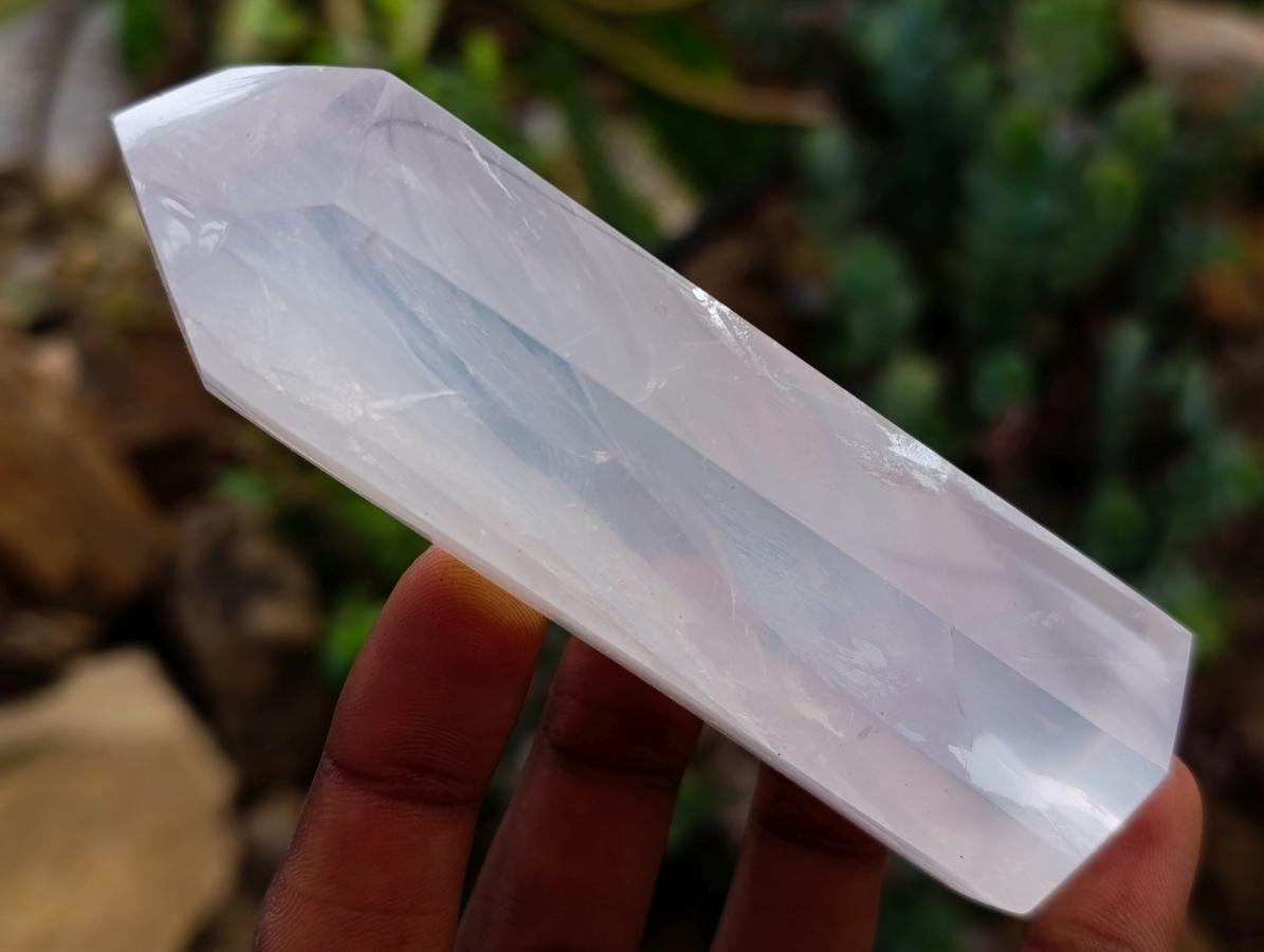 Polished Girasol Pearl Quartz Crystals x 6 From Ambatondrazaka, Madagascar