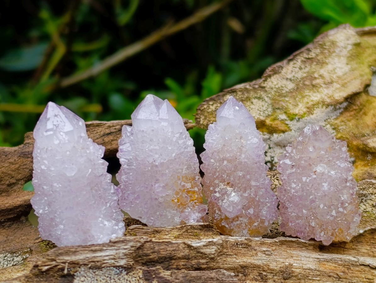 Natural Mixed Lilac and Ametrine Spirit Crystals x 70 From Boekenhouthoek, South Africa