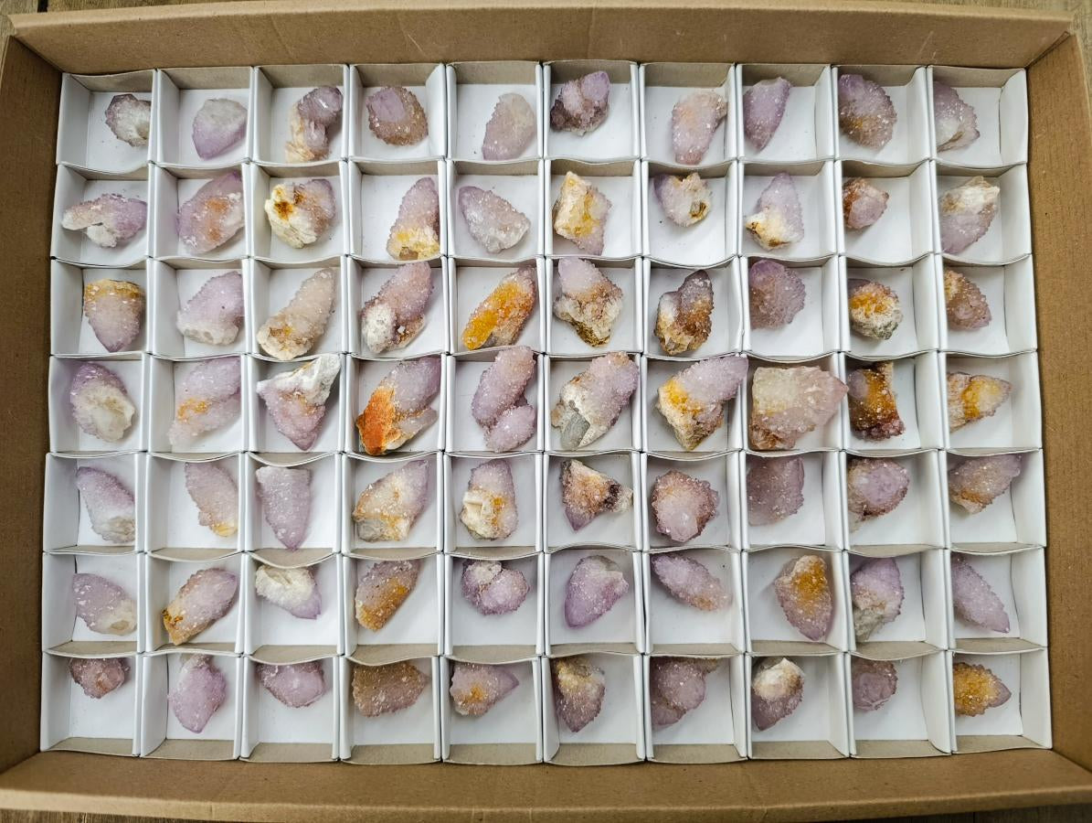 Natural Mixed Lilac and Ametrine Spirit Crystals x 70 From Boekenhouthoek, South Africa