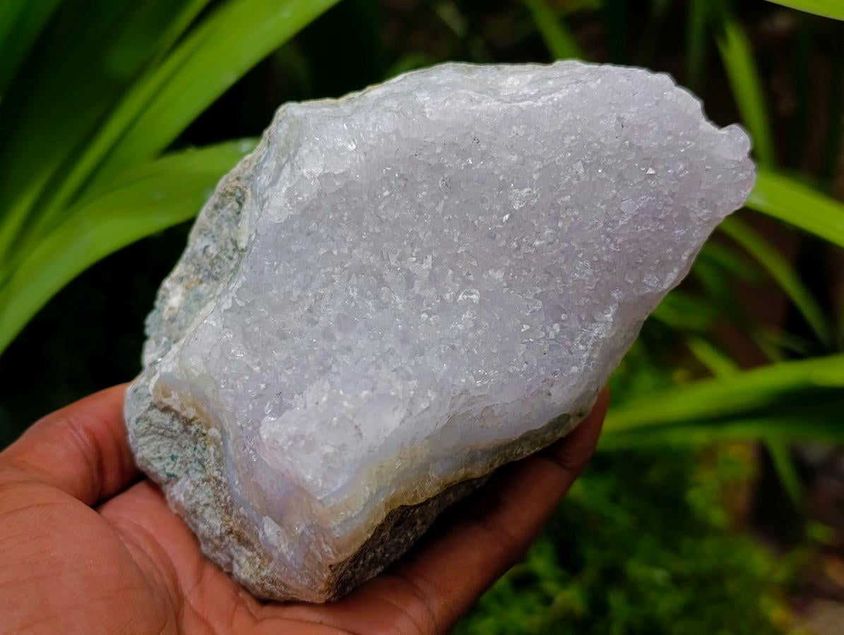 Natural Blue Lace Agate Geode Specimens x 3 From Nsanje, Malawi