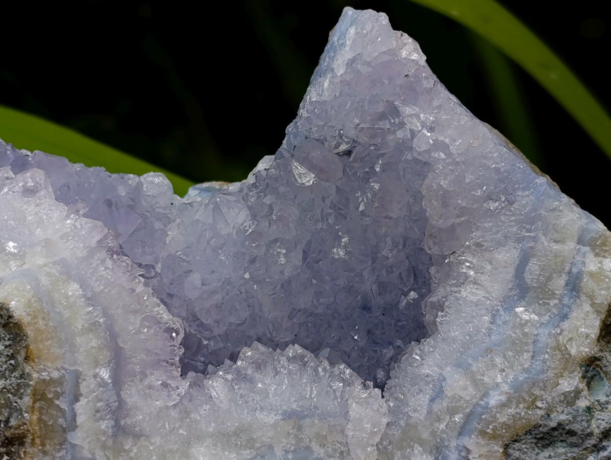 Natural Blue Lace Agate Geode Specimens x 3 From Nsanje, Malawi
