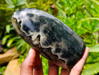 Polished Ocean Jasper Standing Free Forms x 3 From Northwest Coast, Madagascar