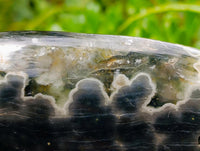Polished Ocean Jasper Standing Free Forms x 3 From Northwest Coast, Madagascar