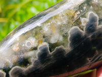 Polished Ocean Jasper Standing Free Forms x 3 From Northwest Coast, Madagascar