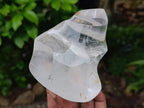 Polished Clear Quartz Crystal Flames x 2 From Madagascar