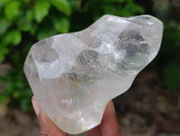 Polished Clear Quartz Crystal Flames x 2 From Madagascar