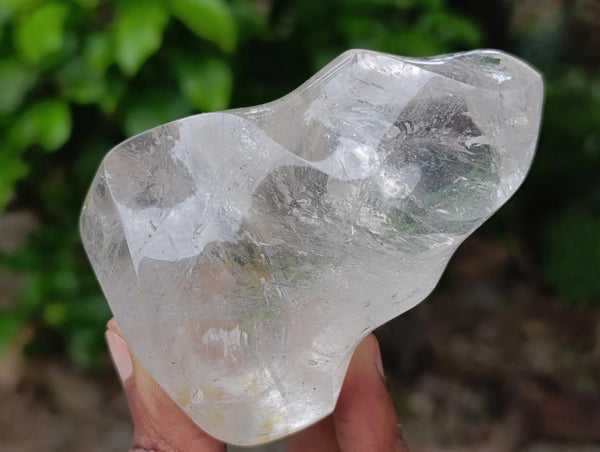 Polished Clear Quartz Crystal Flames x 2 From Madagascar