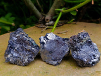 Natural Bright Silver Lead Galena Cobbed Specimens x 6 From Kaokoveld, Namibia