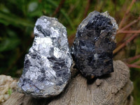 Natural Bright Silver Lead Galena Cobbed Specimens x 6 From Kaokoveld, Namibia