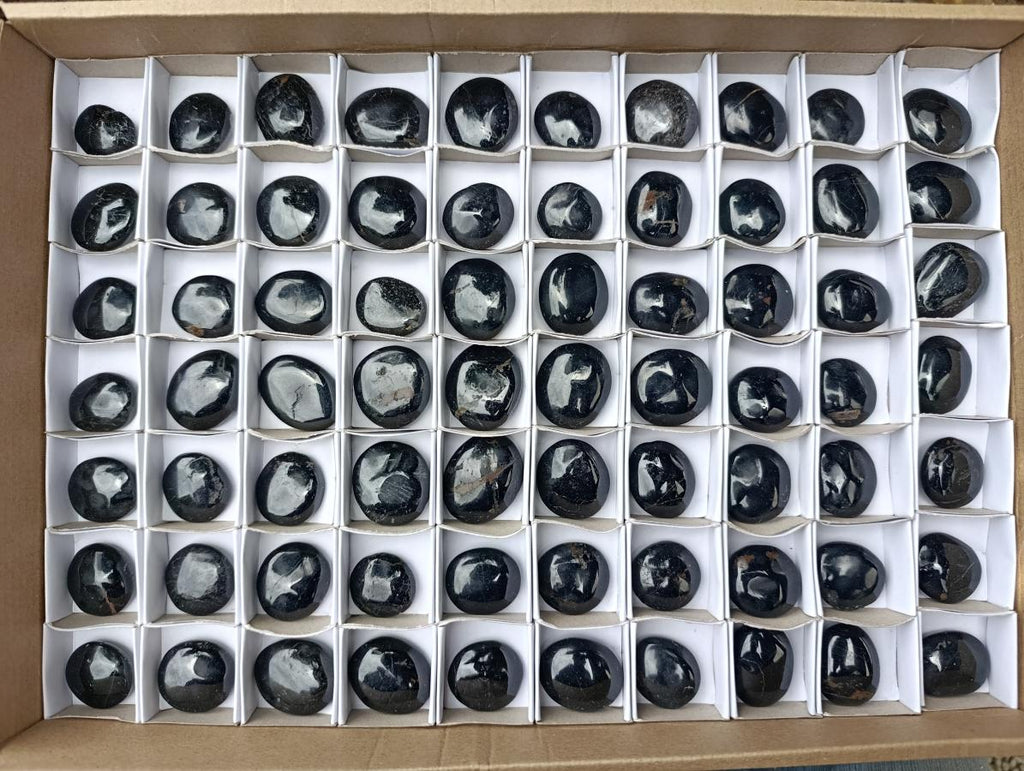 Polished Mini Black Tourmaline Free Forms x 70 From Madagascar