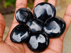 Polished Mini Black Tourmaline Free Forms x 70 From Madagascar