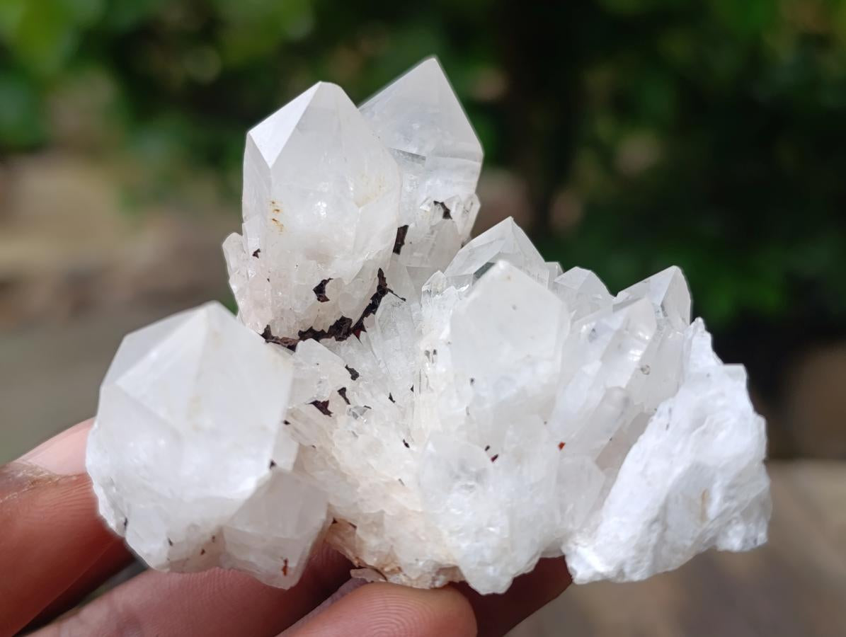 Natural Mixed Quartz Crystal Clusters x 12 From Madagascar