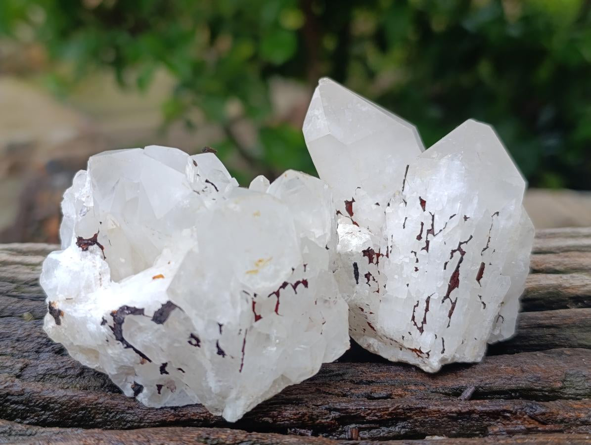 Natural Mixed Quartz Crystal Clusters x 12 From Madagascar