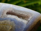 Polished Blue Lace Agate Standing Free Forms x 3 From Nsanje, Malawi