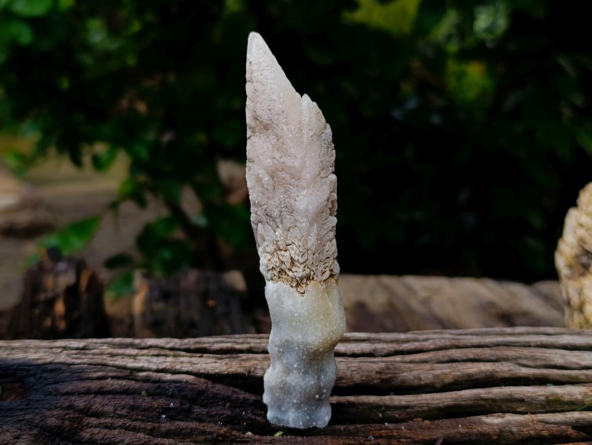 Natural Drusy Quartz Coated Spearhead Calcite Specimens x 12 From Albert's Mountain, Lesotho
