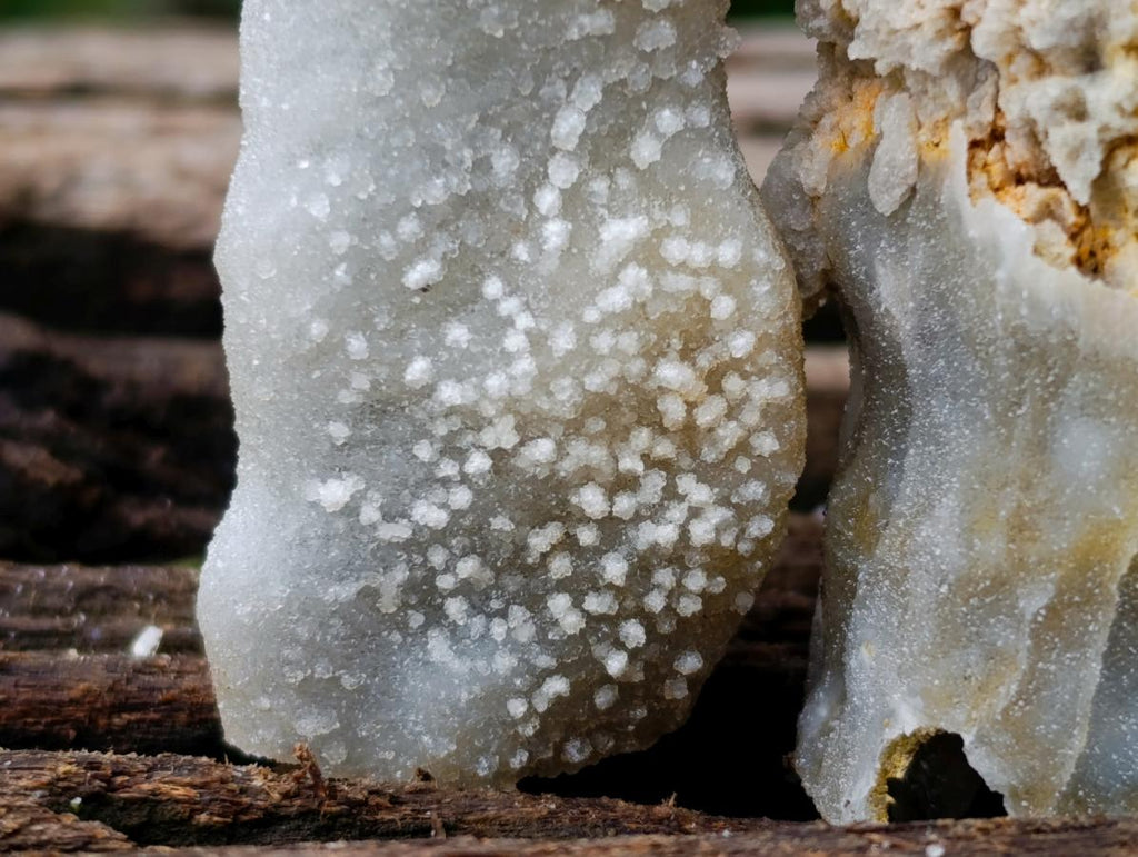 Natural Drusy Quartz Coated Spearhead Calcite Specimens x 12 From Albert's Mountain, Lesotho