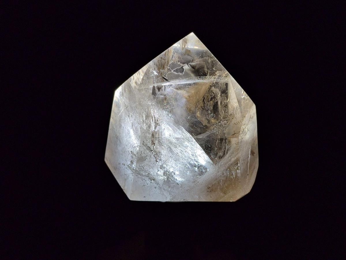 Polished Smokey Window Quartz Crystals x 3 From Madagascar