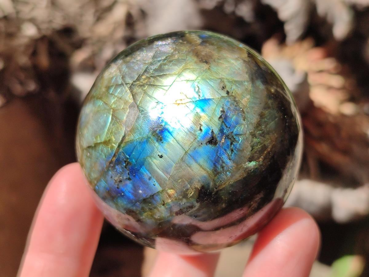 Polished Labradorite Spheres x 6 From Tulear, Madagascar
