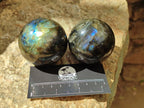 Polished Labradorite Spheres x 6 From Tulear, Madagascar