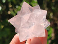 Hand Made Rose Quartz Merkabah x 6 From Madagascar