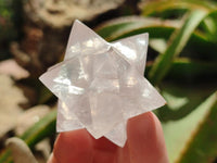 Hand Made Rose Quartz Merkabah x 6 From Madagascar