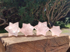 Hand Made Rose Quartz Merkabah x 6 From Madagascar