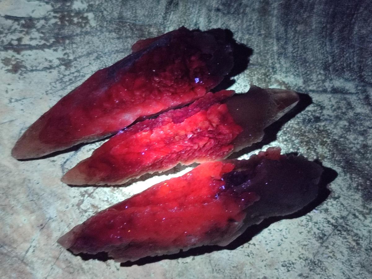 Natural Drusy Quartz Coated Spearhead Calcite Crystals x 20 From Albert's Mountain, Lesotho