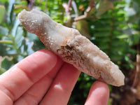 Natural Drusy Quartz Coated Spearhead Calcite Crystals x 20 From Albert's Mountain, Lesotho