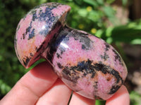Polished Rhodonite Mushrooms x 6 From Ambindavato, Madagascar