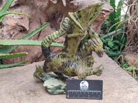 Hand Made Leopard Stone Welsh Dragon Carving x 1 From Zimbabwe