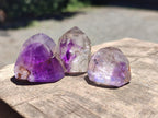 Polished Window Amethyst Crystals x 20 From Akansobe, Madagascar