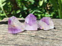 Polished Window Amethyst Crystals x 20 From Akansobe, Madagascar