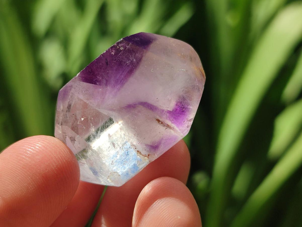 Polished Window Amethyst Crystals x 20 From Akansobe, Madagascar