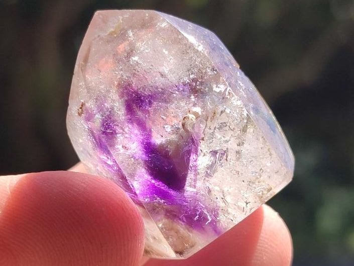Polished Window Amethyst Crystals x 20 From Akansobe, Madagascar