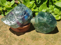 Natural Watermelon Fluorite Cobbed Specimens x 12 From Uis, Namibia