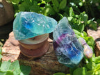 Natural Watermelon Fluorite Cobbed Specimens x 12 From Uis, Namibia