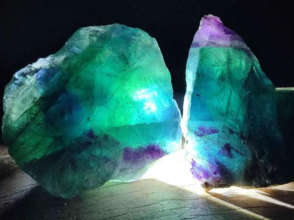 Natural Watermelon Fluorite Cobbed Specimens x 12 From Uis, Namibia
