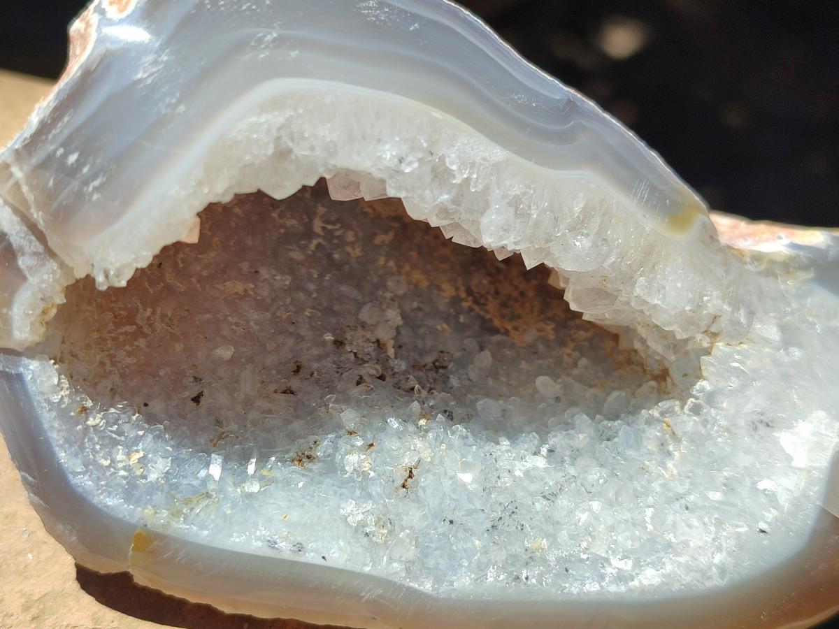 Polished Agate With Crystalline Geodes x 6 From Maintirano, Madagascar